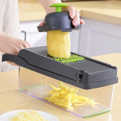 China Sustainable Amazon Top Seller Kitchen Accessories 9 in 1 Food Dicer Onion Veggie Chopper Mandoline Slicer Multifunctional Vegetable Cutter for sale