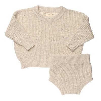 China Breathable Winter Baby Sweater Sweaters Custom Bloomers Two Pieces Water To Knit Set for sale