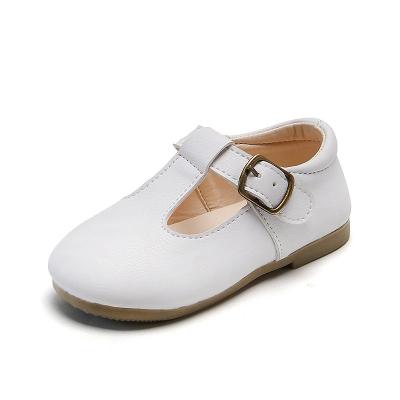 China Fashion Trend Tan Leather Soft-Sole Toddler T-Bar Shoes Mary Janes Kids Girls Dancing School Shoes for sale