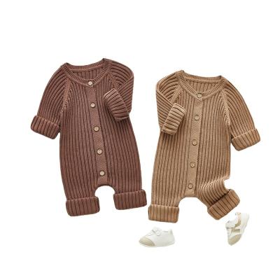 China Thick Long Sleeve Winter Sweaters Baby Crawling Clothes Baby Boys Long Sleeve Raglan Knitting Overalls for sale