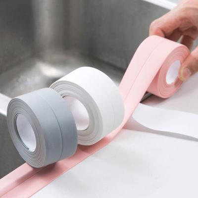 China Waterproof Self Adhesive Waterproof Mold Make Resistant Flexible PVC Tape Caulk Strip Tape For Sink Tub Kitchen Toilet Tube Corner Protector for sale