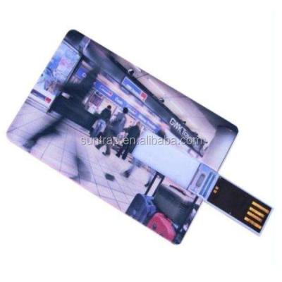 China Custom Logo 16GB USB Plastic Stick Business Credit Card USB Flash Drive With 2 Sides Logo Printing for sale