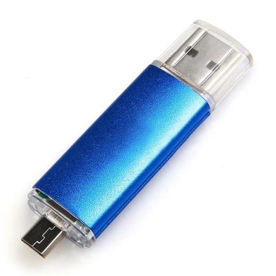 China Custom Aluminum Alloy+PC Logo Aluminum Alloy Metal U Plastic 2 Flash Drive In 1 Android OTG USB 1GB 2GB 4GB 8GB 16GB 32GB 64GB 128GB 256GB for sale