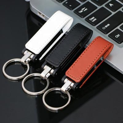 China Brown Gray KeyChain 2GB 4GB 8GB 16GB 32GB 64GB 128GB Pendrive Memory Stick 2.0 3.0 USB White Black Leather Pen Drive Flash Drive for sale