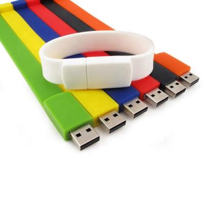 China Silicone Outdoor Sport Wrist Band Strap Pen Drive 1 2 4 8 16 32 64 128 Gb Soft USB Flash Drive Movie USB Pendrive Wristband Tape Measure for sale