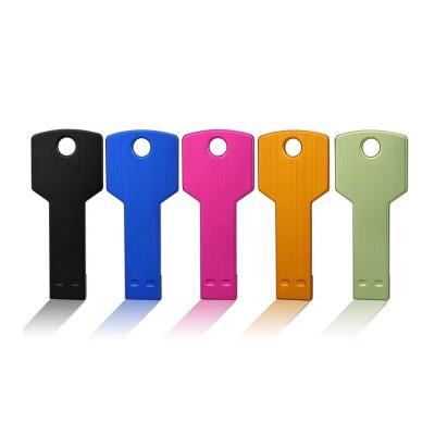 China Custom Zink Alloy LOGO Metal Key Shape USB Flash Drive 2.0 Flash Hard Drive 1GB 2GB 4GB 8GB 16GB 32GB 64GB Flash Memory Stick for sale