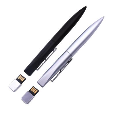 China Custom Wholesale Metal USB 4 8 16 32 GB Flash Drive Metal Ballpoint Pen for sale