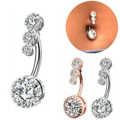 China CLASSIC DingYi Shorts Water Drop Zircon Navel Studs New Body Oiercing Frontier Belly Button Ring for sale