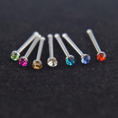 China FASHIONABLE 40 Pcs 1.8mm Popular Color Nose Nails 40 Stainless Steel DingYi Tongue And Nose Piercing Studs Set Wholesale for sale