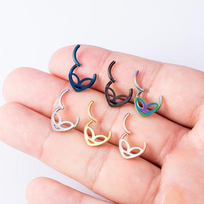 China Foreigner Shaped Nose Ring Stainless Steel Nose Nail Human Body Jewelry Piercing Women FASHIONABLE Factory Wholesale DingYi New for sale