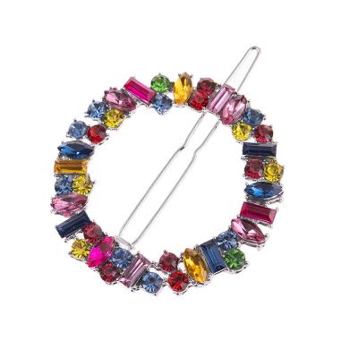 China DINT YI Ring Rhinestone Mixed Color Hairpin Vintage Alloy Exquisite Side Clip Hair Accessories For Women for sale