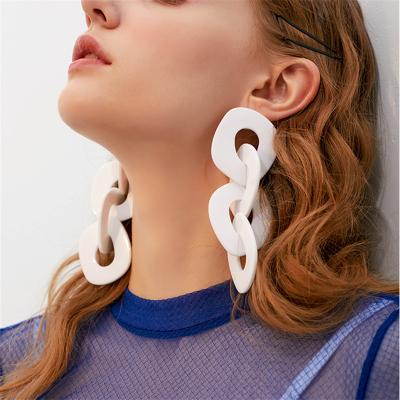 China FASHIONABLE YI Acrylic Decorative Dangle Earrings Long Aesthetic Exaggerated Aesthetic Earrings Woman for sale