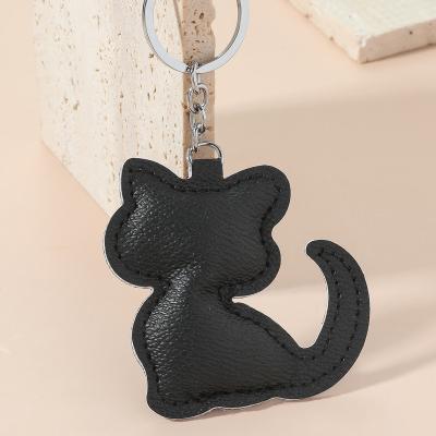 China Bag Pendant/Gift/Souvenirs/Key PU Cat Bag Pendant Keychain Leather Ring Mom Gift Cute Animal Car Bag Accessories Ladies Car Key Chain YI Jingle Pendants for sale