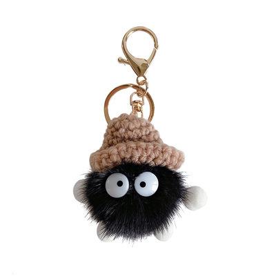 China YI Plush Mink Ball Key Chain Cute Girl Key Chain Dangle Pink Ladies Bag Dangle Key Chain for sale