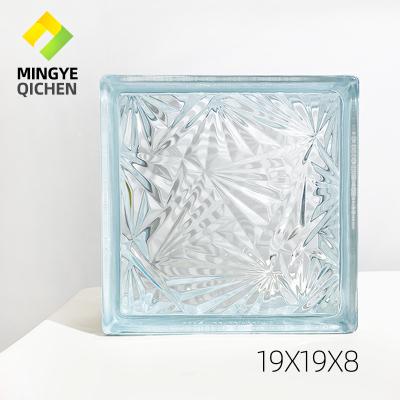 China Modern hot sale villa hotel 190mm*190mm*80mm crystal glass block brick for indoor glass partition for sale