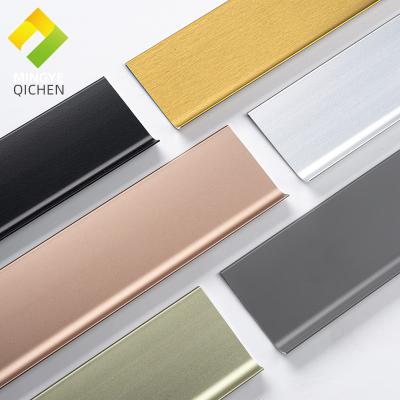 China Modern Custom Wholesale Wall Skirt Protector J Line Aluminum ODM Type Skirting Lines Separator Panel Trim for sale