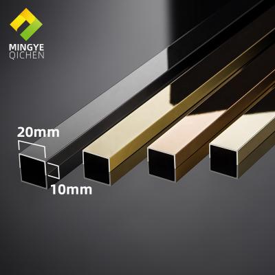 China 8k Modern Mirror SS Tile Trim 20mm U Shape Stainless Steel U Channel Trim For Ceiling for sale