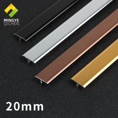 China Modern Type Lines Metal Factory 20mm Aluminum T Junction Panel Shaped Channel Tile Junction Panels For Transition for sale