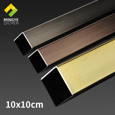 China Factory direct modern V channel aluminum tile trims 10mm v shape corner protection profiles for wall corner covers for sale