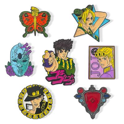 China Bag Low Price Cartoon Brooch Decorative Accessories Jojo Bizarre Adventure Anime Brooch for sale