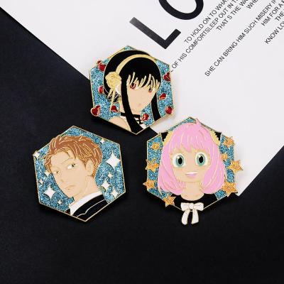 China Bag Wholesale Cosplay Costume Accessory Father Twilight Suit Brooch Metal Badge Anime Spy Family Brooch for sale