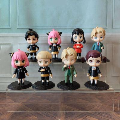 China Japan 8pcs Set Cartoon Pvc Toy Doll Ornaments Yor Twilight Anya Spy Family Anime Action Figures for sale