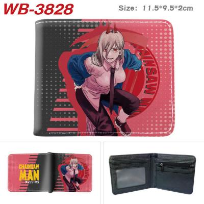 China Japan Wholesale Digital Printing Cartoon Coin Purse Pu Leather Wallet Anime Chainsaw Man Short Wallet for sale