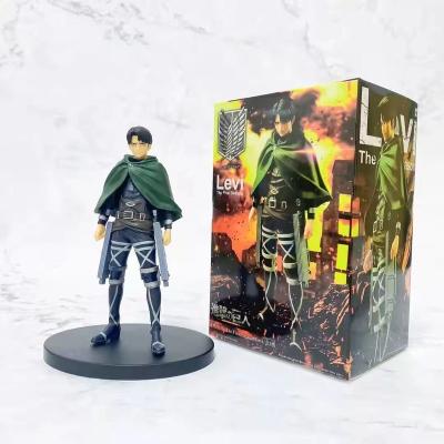 China Attack On Titan Figures HUAYI Cartoon Anime Figures Attack On Titan Shingeki no Kyojin Eren Levi Pvc Toy Anime Action Figures for sale