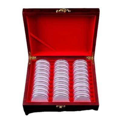 China Recyclable 30 Hoops Invent Protective Boxes Invent Collectible Wooden Box Storage Box Memorial Universal 17/22/27/32/37mm for sale