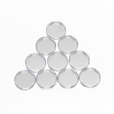 China Wholesale 26mm commemorative transparent white capsules coin packaging maker picosecond plastic coin display box for sale