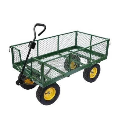 China Transoprt Hand Carts Carts Garden Style Cart 4 Wheel Folding Tilting Garden Cart TC 840 for sale