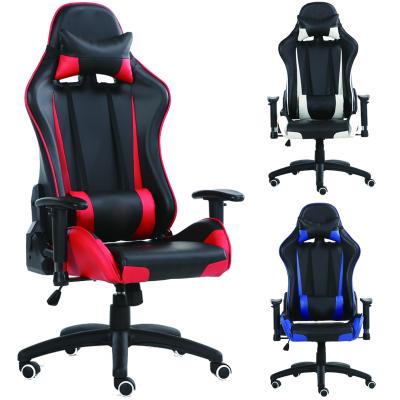 China Custom Leather Racing Adjustable Reclining PU Gaming Chair Silla Gamer Gaming Chair Juego De Silla Gaming Chair (Height) for sale