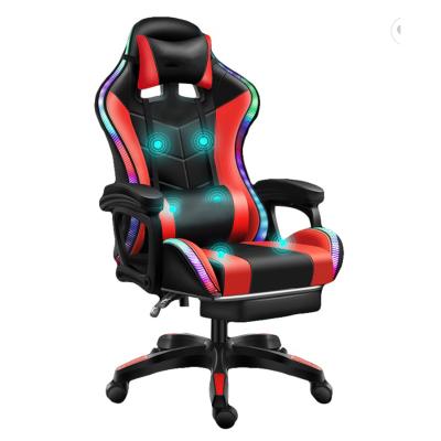 China (Size)cheap juego sillas de juego rgb convertible adjustable gaming chair computer led light PU sillas gamer leather racing gaming chair for sale