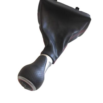 China OEM Quality Car Accessories Leather Gear Shift Knob With Covers Car Gear Shift Black Leather Cover 5SPEED For AUDI for sale