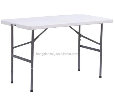 China Outdoor Portable Camping Table Folding Table 4ft Aluminum Rectangular Plastic Folding Table for sale