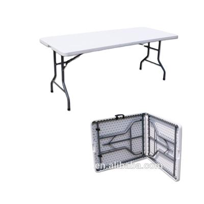 China Outdoor table 6' rectangle folding table HDPE table top/wholesale plastic folding tables/plastic table for sale