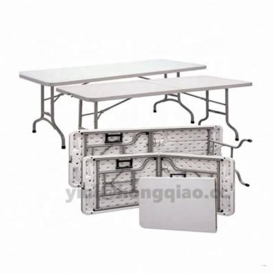 China Outdoor Table Cheap Plastic Folding Table, 6ft plastic folding table for event and rental, foldable in half table for sale