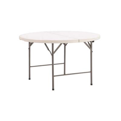 China outdoor table 4ft round plastic folding table, banquet folding table, camping dining table made in china supplier for sale