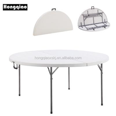 China Wholesale Portable/Durable/Water Resistant 5ft 152cm Plastic Folding in Half Round Dining Table for Wedding, Household for sale