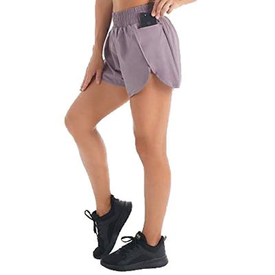 China New Products Breathable Women's Trend Quick Dry Running Shorts Sport Elastic Waist Shorts With Pockets Sweatsuit for sale