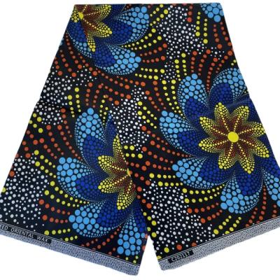 China Breathable Soft Comfortable Handfeeling African Wax Print Fabric 100%Polyester for sale