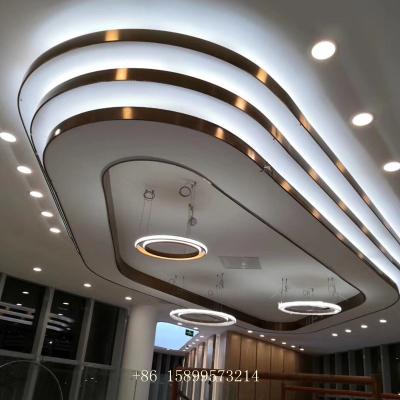 China Curved Decorative Wall Decoration Ceiling And Ceiling Stainless Steel Strip Tile Trim for sale