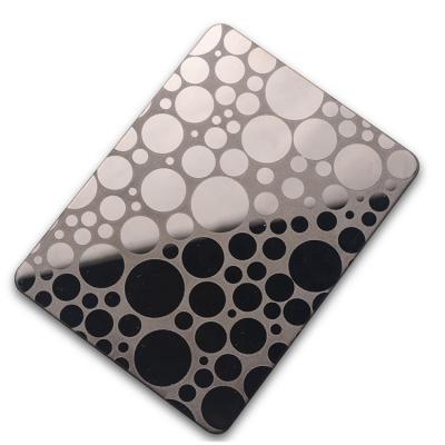 China Decorative Decoration 304 Grade Black Color Stainless Steel Sheet With Etched Pattern for sale