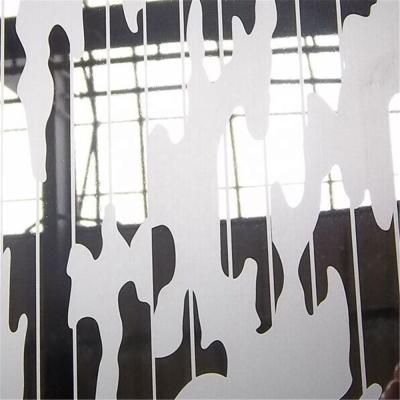 China Decorative 316 Stainless Steel Decoration Mirror Sheet With Etched Finish for sale