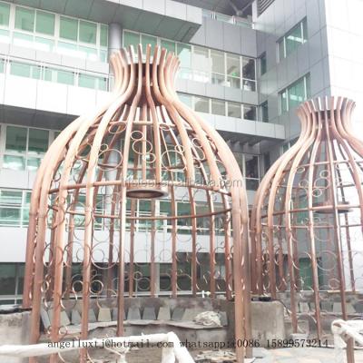 China Large Size Shopping Mall Metal Pavilion Metal Frame Profiles Stainless Steel Custom Made for sale