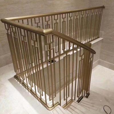 China Interior Hotel Metal Staircase Fencing Modern Design Stainless Steel Railing for sale