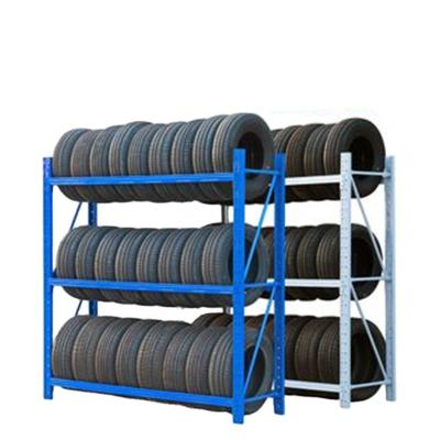 China For Auto Repair Shop Customized 2m 4S Tire Rack 300kg Auto Repair Shop Wheel Display Rack High Rack Storage Shelf for sale