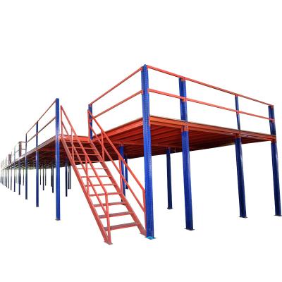 China Corrosion Protection Heavy Duty Steel Warehouse Racking Platform Metal Mezzanine Storage Shelf Attic Shelf for sale