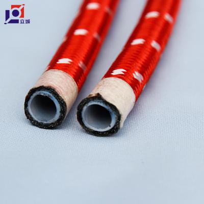 China Heat Resistant High Temperature Flexible Cotton Wrapped Stainless Steel Assembly Braided PTFE Hose for sale