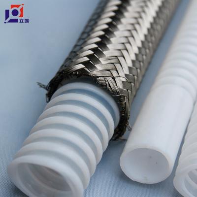 China Good bending flexible plastic stainless steel ptfe corrugated bellow tube for heat exchanger for sale